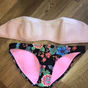 TRIANGL floral bikini with bag— has been cleaned